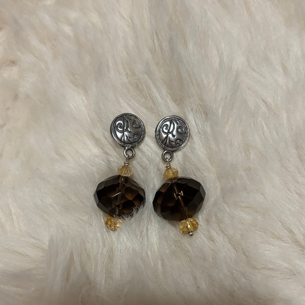 Silpada Smoky Quartz and Citrine Earrings